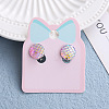 Alloy Plastic Clip-on Earrings for Kid WG9F41F-16-1