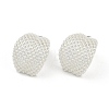 Hollow Camber Brass Stud Earrings EJEW-Q391-21S-02-2