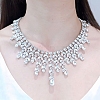 Alloy Full Crystal Rhinestone Geometric Bib Necklaces for Women FS-WG56FB9-02-2