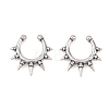 316 Stainless Steel Hoop Nose Rings AJEW-C044-05A-AS-4