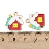 Christmas Alloy Enamel Pendants FIND-I067-02KCG-10-3