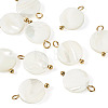10Pcs Natural Shell Disc Pendants STAS-TA0006-28-2