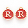 Golden Plated Enamel Alloy Charms ENAM-SZ0001-26C-R-2