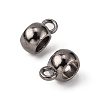 Tibetan Style Alloy Tube Bails TIBEP-LFH251Y-B-FF-5
