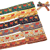 6 Yards 6 Color Autumn Double-Sided Printed Polyester Ribbon OCOR-BC0005-37-1