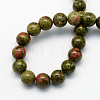 Natural Unakite Round Beads Strands G-S175-4mm-2