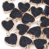 Electroplate Druzy Resin Pendants RESI-S366-01-M-2