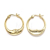 Brass Micro Pave Clear Cubic Zirconia Hoop Earrings EJEW-B006-01G-2