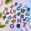 26Pcs Letter A~Z Two Tone Computerized Embroidery Cloth Iron on/Sew on Patches PATC-TA0001-47-6