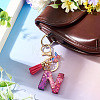 Alloy Resin Butterfly Keychains KEYC-TADJ0002-02G-N-5