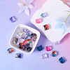 50Pcs 10 Colors Glass Beads GLAA-FS0001-26-5