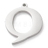 Tarnish Resistant 304 Stainless Steel Letter Pendant Rhinestone Settings LS-STAS-J028-01Q-2