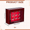 12-Slot Wooden Champion Rings Storage Boxes with Clear Acrylic Window Lid CON-WH0089-287-2