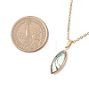 Natural Paua Shell Pendant Necklaces NJEW-JN05141-4