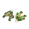 Brass Cloisonne Pendants KK-P251-A01-G-06-2