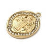 304 Stainless Steel & Rhinestone Pendants STAS-G371-09D-01G-2