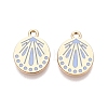 Rack Plating Alloy Enamel Pendants ENAM-N070-01D-01G-01-1
