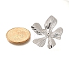 Flower Stainless Steel Open Cuff Ring for Women RJEW-R006-03P-01-5