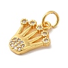 Brass Micro Pave Cubic Zirconia Pendants KK-C072-39G-2