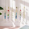 6Pcs 3 Styles Glass Teardrop Window Hanging Suncatchers HJEW-BM0001-48-4