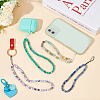 4Pcs 4 Style Round Acrylic Beads & Natural Gemstone Phone Hand Strap Chains FIND-AR0003-89-4