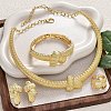 Brass Necklaces & Bangles & Earrings & Rings Sets FS-WGDFD3A-02-2