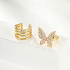 Real 18K Gold Plated Brass Cuff Earrings GM4836-2-1