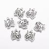 Tibetan Style Alloy Tiger Pendants TIBEP-Q043-298-RS-1