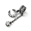 Brass Micro Pave Clear Cubic Zirconia Pendants CU-CBA9FFD-02B-2