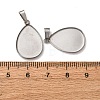 304 Stainless Steel Pendant Cabochon Settings STAS-D379-01B-P-3