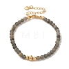 4mm Round Natural Labradorite Beaded Bracelets BJEW-P318-03G-04-1