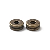 Tibetan Style Flat Round Alloy Spacers Beads TIBEP-S293-070AB-LF-2