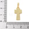 Brass Pave Natural White Shell Pendants KK-S522-01B-G-3