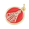 Brass Enamel Pendants KK-L251-02G-G02-2