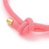 Adjustable Nylon Round Milan Cord Slider Bracelet Making FB-H001-01G-07-2