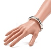 Chunky CCB Plastic Curved Tube Beads Stretch Bracelet for Men Women BJEW-JB06992-02-3