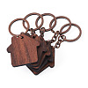 Walnut Wood Pendant Keychains KEYC-TAC0034-06D-3