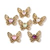 UV Plating Alloy Glass Pendants FIND-K032-42G-1
