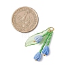 Glass Seed Beaded Magnolia Flower Pendants PALLOY-MZ01112-02-2