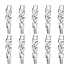 10Pcs Brass Clear Cubic Zirconia Watch Band Clasps ZIRC-FH0001-38P-1