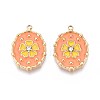 Ion Plating(IP) 304 Stainless Steel Rhinestone Pendants STAS-N109-251B-G-1