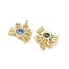 Brass Micro Pave Cubic Zirconia Charms X-KK-C252-03G-2