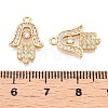 Brass Micro Pave Clear Cubic Zirconia Pendants KK-T073-21G-3