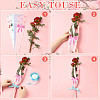 Bowknot Print Transparent PE Cone Flower Sleeves ABAG-FZC0002-001G-2