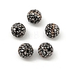 Round Grade A Rhinestone Clay Pave Beads RB-O027-02-3