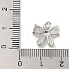 Rack Plating Brass Micro Pave Clear Cubic Zirconia Charms KK-U030-11P-3