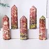 Tower Natural Peach Blossom Tourmaline Home Display Decoration PW-WG51324-01-2