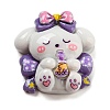 Opaque Resin Cute Puppy Cabochons CRES-P026-BM-2