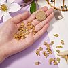 54 Pcs 9 Styles Electroplated Alloy Charms FIND-SZ0001-18G-6