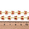 Brass Glass Butterfly Charm Link Chains CHC-T018-11D-G-3